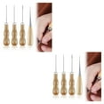 thumbnail image 1 of relayinert 4 Pcs Outils de Couture et de Réparation Durables Alêne avec Manche en Bois Outil à Main Polyvalent Bricolage 2Ensemble, 1 of 6