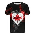 thumbnail image 4 of Jinhomg Athletic Shirts for Men 2025 Trendy Canada Flag Crew Neck T-Shirts Casual Loose Fit Shorts Sleeve Crew Neck Workout Tops Comfort Going Out Wear Black XXXXL, 4 of 5