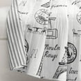 thumbnail image 2 of Lush Decor Paris Bonjour Reversible Cotton Throw Black/White Single 50X60, 2 of 4