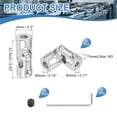 thumbnail image 2 of 4 Pack Coupling Joint, Universal Steering Shaft, Metal Shaft Coupling, 4MM-3MM, 2 of 5
