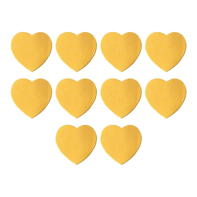 Esponjas de limpieza facial, esponja de lavado facial, almohadillas de limpieza facial de pulpa de madera de limpieza profunda y suave profesional , Amarillo 10 piezas