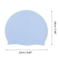 thumbnail image 4 of Gorro de natación de silicona impermeable de color sólido azul de 1 pieza de Bargains Únicos, 4 of 5
