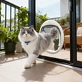 thumbnail image 5 of Ultra Clear Cat Door Flap for Windows & Glass Doors,Transparent Round Hole Pet Door for Small Dogs & Puppies,Cat Flap for Interior Exterior Doors,Small Pet Door for Cats Kitten and Doggie, 5 of 6