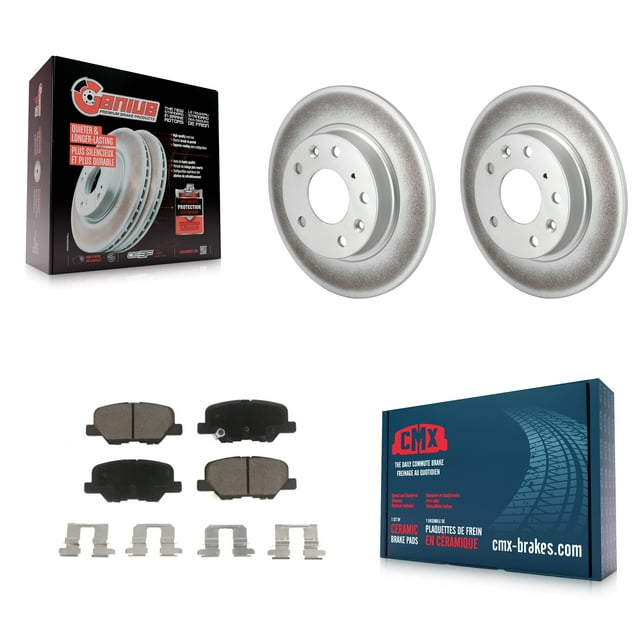 Transit Auto Rear Coated Disc Brake Rotors and Ceramic Pads Kit for Car Mazda 3 Sport KGC-101884
