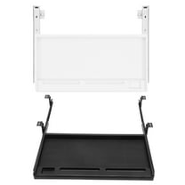 HOMEMAXS 2 Sets of Keyboard Tray Under Desk Keyboard Stand Slide Pull Out Computer Keyboard Drawer
