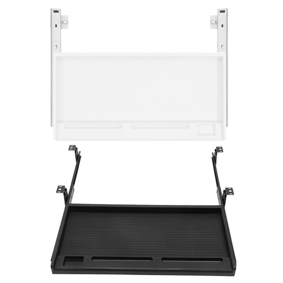HOMEMAXS 2 Sets of Keyboard Tray Under Desk Keyboard Stand Slide Pull Out Computer Keyboard Drawer