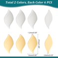 thumbnail image 4 of 12Pcs 2 Colors Leaf Pendant Charms 304 Stainless Steel Pendants Stamping Blank Tag Charms Hole 1.2mm Metal Blank Pendant for Jewlery Making Golden Stainless Steel Color 27x14x0.8mm, 4 of 5