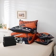 thumbnail image 6 of Manfei Rugby Football Sport 7 Pieces Bedding Comforter Set,American Ball Game Full Bedding Set,Orange Deepblue Fitted Sheet Flat Sheet For Boys,Luxury Bedroom Decor Reversible, 6 of 8
