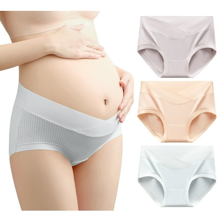 Happy Cherry Women s Maternity Panties Plus Size Pregnancy Underwear Seamless Postpartum Underwear Maternity Underwear Under Bump Low Rise Underpants Hipster Panty Modal Briefs 3 Pack XL