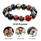 thumbnail image 4 of Pulsera de cristal hecha a mano con cuentas de rosario, pulsera elástica de meditación de yoga para hombres y mujeres, 4 of 5