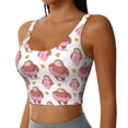 thumbnail image 2 of Fotbe Sloth with Donuts1 Pattern Womens' Sports Bra Longline Wirefree Padded with Medium Support Sports Moisture-Wicking Workou Vest,Tank Top-Medium, 2 of 7