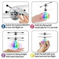 thumbnail image 6 of JANDEL Flying Ball, Kids Soccer Toys Hand Control Helicopter Light Up Mini Drone Magic RC Toys, Easter Gifts for Boys Girls, Outdoor Sport Ball Game Toy Fun Gadget Easter Basket Stuffers, Soccer, 6 of 6