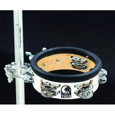 Toca TD-JHMTP1 6 in. JingleHit Tambourine with Gibraltar Mount for Musical Instrument