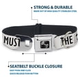 thumbnail image 4 of Buckle-Down Pet Collar, Dog Collar Metal Seatbelt Buckle, The Mountains Are Calling And I Must Go Mountains White Black, 15 to 24 Inches 1.0 Inch Wide, 4 of 8