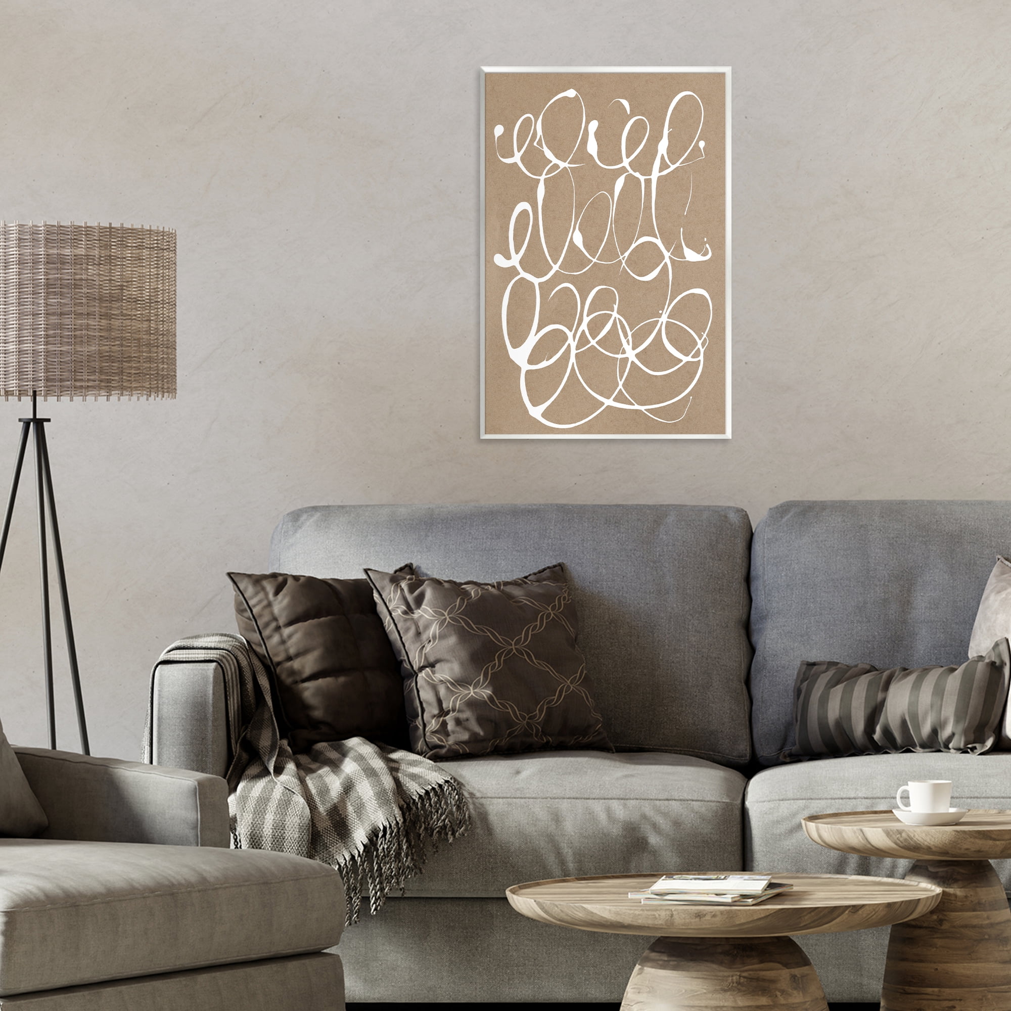 Stupell Industries Scribbled Taupe Circles Wall Plaque Art, design by Susan Bryant