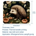 thumbnail image 5 of Hedgehog Square Non-Slip Rubber Bottom Printed Desk Mat Mousepad for Office and Gaming - 8.3x9.8 Inch, 5 of 6