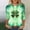 Multicolor, variant on FDGIU Women's St. Patrick's Day Graphic Tee - Short Sleeve Crew Neck Comfort Fit Shamrock Print