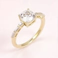 thumbnail image 2 of solitaire jewels 1.5CT Cushion Moissanit Solitaire Engagement Ring For Women, 14K Yellow Gold, 2 of 5