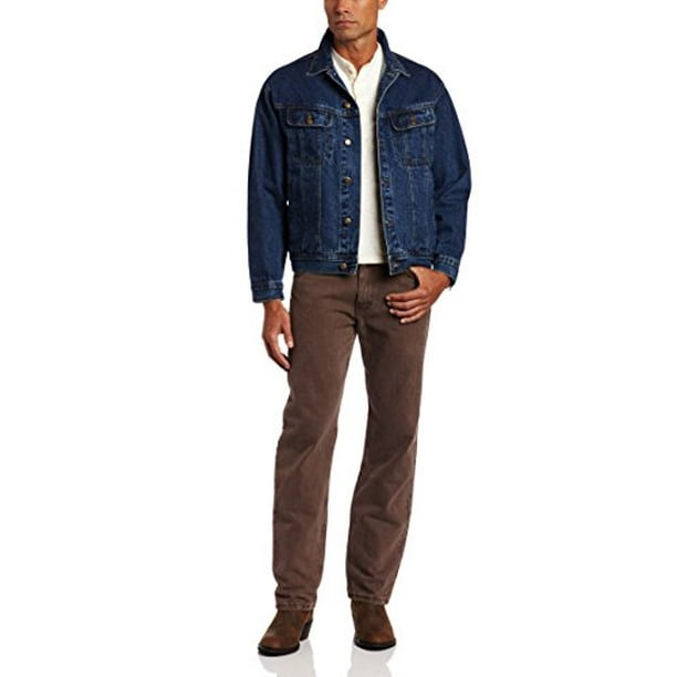 Wrangler Men's Rugged Wear Unlined Denim Jacket,Antique Indigo,4X Big