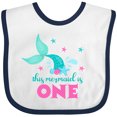 thumbnail image 3 of Inktastic Mermaid Tail 1st Birthday Girls Baby Bib, 3 of 4