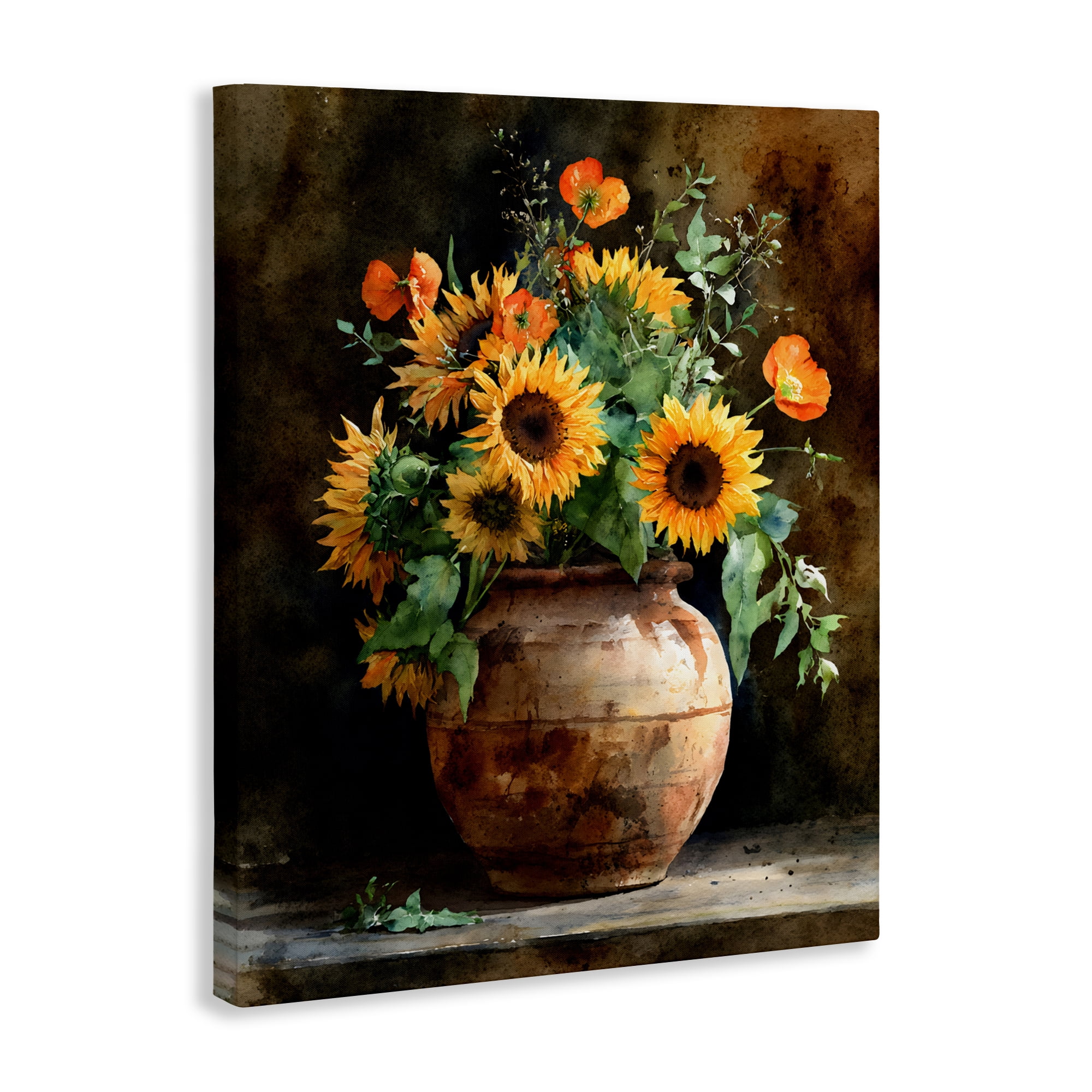 Stupell Industries Rustic Sunflower Display Canvas Wall Art, design by Franklyn Gregory