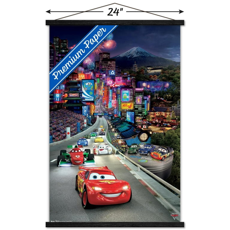 Disney Pixar Cars 2 - Triptych 1 Wall Poster with Wooden Magnetic