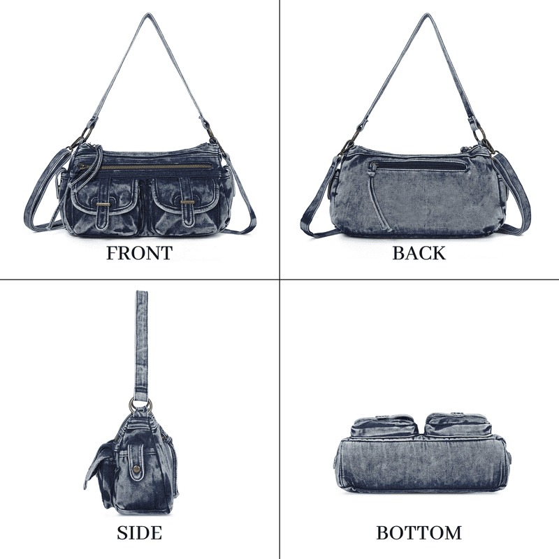 Angel Kiss Hobo Purses for Women Crossbody Shoulder Bag Ladies Multi Pocket Handbags Satchel Purse for Womens