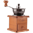thumbnail image 3 of Molinillo de café en grano de madera manual de acero inoxidable retro mini molinillo de especias con cerámica, 3 of 4