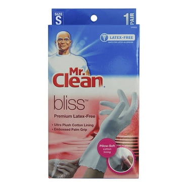 Mr. Clean Bliss Premium Latex Free Gloves Small 1 Pair - White