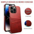 thumbnail image 2 of SaniMore Case for iPhone 15 Pro Max 6.7" 2023, Card Slots [Up to 2] Wear-resistant PU Leather Skin Shockproof PC Backplane Anti-fall Slim Lightweight Shell for iPhone 15 Pro Max, Red, 2 of 6