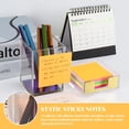 thumbnail image 4 of czcpp-5-Pad Color Reusable Adhesive-Free Electrostatic Sticky Notes (3x3 inches, 80 Sheets per Pad) Along with a Set of 6 Pieces of 0.5mm Retractable Colorful Ink Fine Tip Pens- Fluorescent Color, 4 of 4