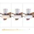 thumbnail image 4 of TOOL1SHOoo 42'' Farmhouse White LED Flush Mount Indoor Reversible Ceiling Fan with Remote Control, 4 of 10
