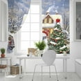 thumbnail image 4 of Farmhouse Christmas Blackout Curtains | Light Blocking Print Window Curtains, Snowman Xmas Tree Truck Snowflake Thermal Insulated Window Drapes for Living Room Kitchen (2 Panels, 104"W x 90"L), 4 of 7