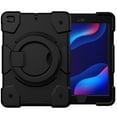 thumbnail image 5 of Case for iPad 9.7 6th/5th 2018/2017 / Air 2 / Pro 9.7, 360° Rotating Silicone PC Multi-Functional Handle-Kickstand Shockproof Cover & Shoulder Strap & Pencil Holder,Black, 5 of 10