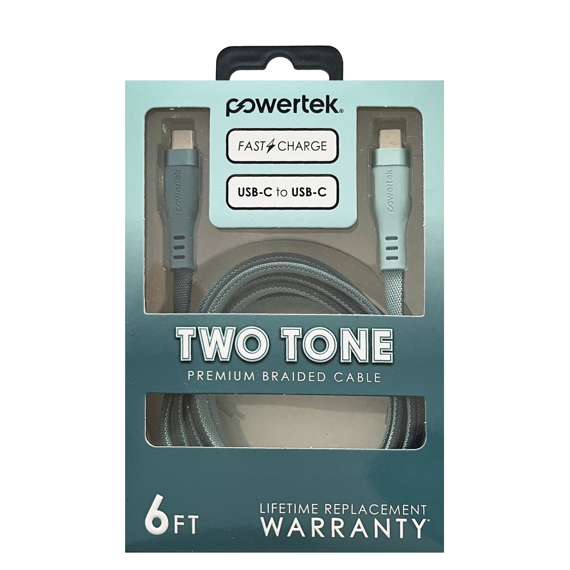 Liquipel Powertek Two Tone USB-C to USB-C - Green