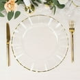 thumbnail image 5 of BalsaCircle 10 Clear 11" Round Disposable Salad Dinner Plastic Plates Gold Wavy Trim Wedding Party Tableware, 5 of 8