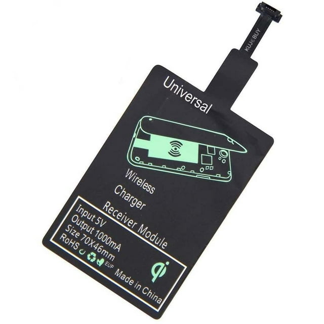 Universal Micro USB Qi Wireless Charging Receiver Patch Module Chip for Android - Fast Speed & Ultra Slim Wireless Charger Receiver - Wireless Charging Adapter Compatible with Android Phones