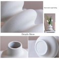 thumbnail image 4 of Ceramic Vases - Set of 2, Modern Vase for Dining Room, Living Room, Wedding Dinner Table, Home Decorations Vase,Off White Round Vases, Boho Vase for Decor, 4 of 13