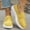 Yellow, variant on YOUYEDIAN Orthopedic Dress Shoes for Women Arch Support Nurse Shoes Wide Width Slip on Non Slip Work Shoes Knitted Mesh Stretch Comfort 2026 New Foam Shoes