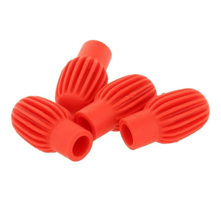 4 Pack Drum Mute Dampener, Silicone Silent Percussion Parts, Drum Sticks Replacement Parts Instruments Accessory - Red, 3.5cm
