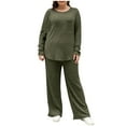 thumbnail image 2 of Yuwull Holiday Outfits For Women Womens Plus Size Two Piece Outfits Lounge Sets Cozy Sweater Loungewear with Pockets s, 2 of 7