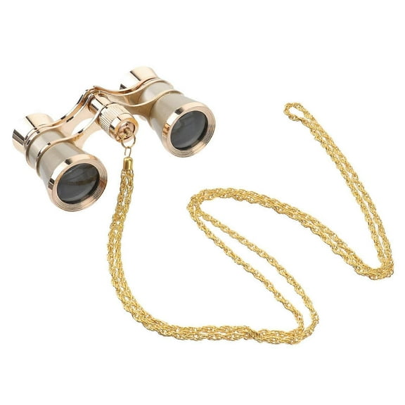 Opera Glasses Binoculars 3X25, Mini Theater Binoculars Glasses With Necklace Chain