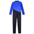 thumbnail image 5 of Rswnyirn Kids Girls Full Body Jumpsuit Gymnastic Ballet Yoga Dance Unitrad Catsuit Blue 6, 5 of 7