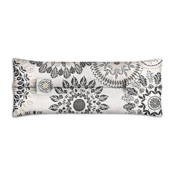 Retro Geometric Mastectomy Pillow for Car - Post Surgery Seatbelt Cushion, Boho Style, Double Straps
