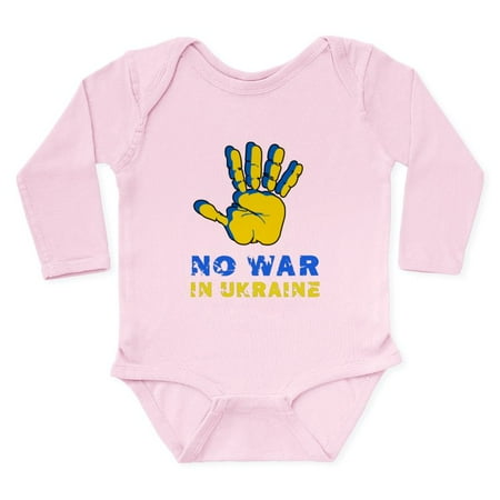 

CafePress - No War In Ukraine Peace Five Print Donba Body Suit - Long Sleeve Infant Bodysuit