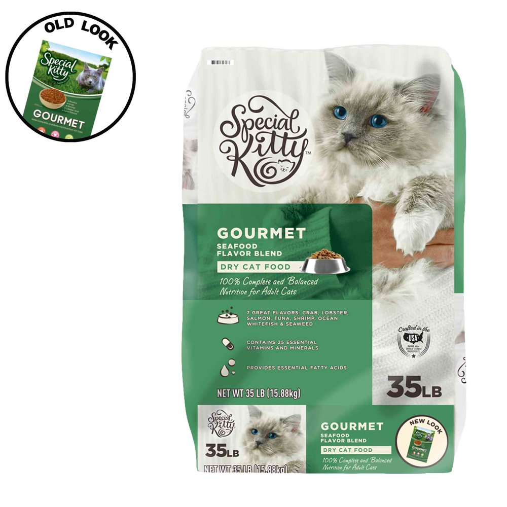Special Kitty Gourmet Formula Dry Cat Food, Seafood Flavor Blend, 35 lb