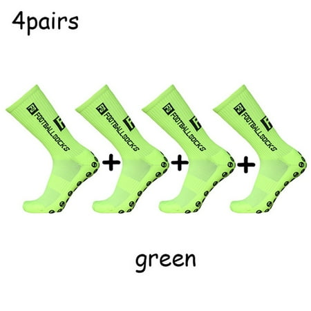 

Non-slip Soccer Socks Set of 4 Pairs Green