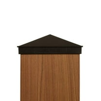 6x6 Post Cap (True 6") Black New England Pyramid Style Square Top for Outdoor Fences, Mailboxes & Decks, by Atlanta Post Caps