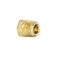 thumbnail image 3 of 10 Pack Brass Hex Head Pipe Plug 1/2" NPT - Air Brake Fitting Replace 3152X8 3152P08 218P8 177.9121D 017057 AM1779121D SPPH8 WEA3152P08 WH3152P08 IND3152X8 1218 121D 177.9039 FAR 121D, 3 of 4