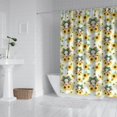 thumbnail image 2 of Yellow Highland Cow Sunflower Bow Pattern Shower Curtain 72"x72" ,Bathroom Decorative Shower Curtains Set with 12 Hooks,Modern Waterproof Washable Shower Curtain, 2 of 6